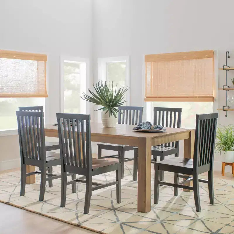 Set of 2 Percival Solid Wood Slat Back Side Chairs Linon