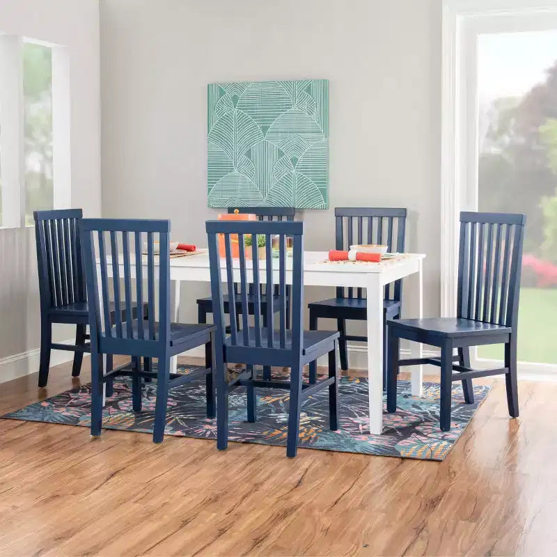 Set of 2 Percival Solid Wood Slat Back Side Chairs Linon