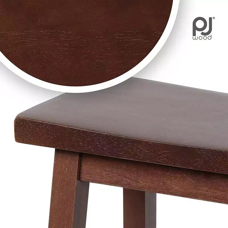 PJ Wood Classic Saddle-Seat 29 Inch Tall Kitchen Counter Stools