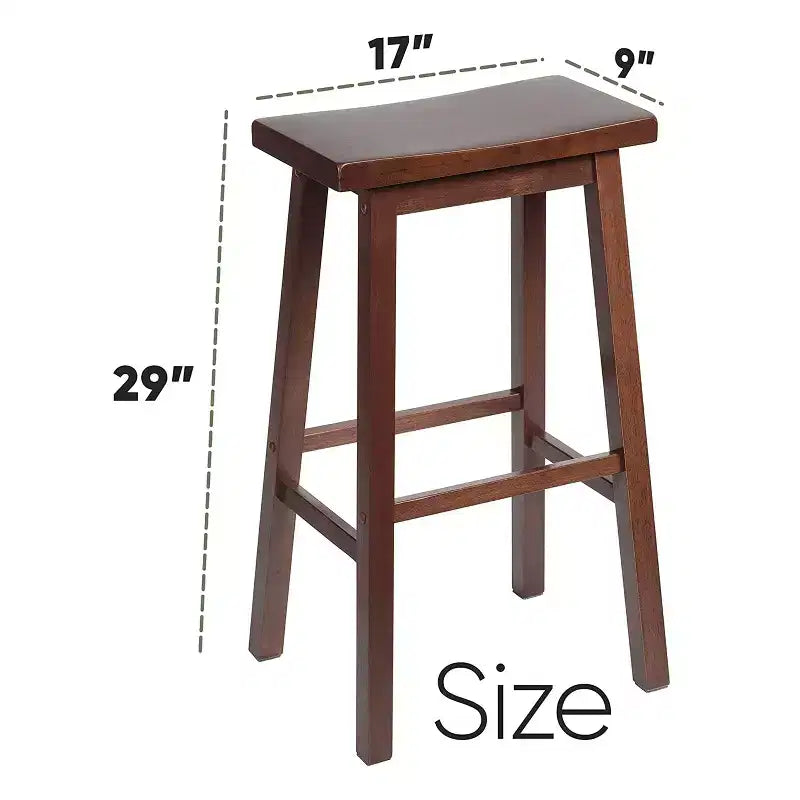 PJ Wood Classic Saddle-Seat 29 Inch Tall Kitchen Counter Stools