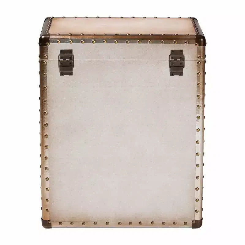 Baxton Studio Agatha Canvas 2 Drawer Storage Cabinet