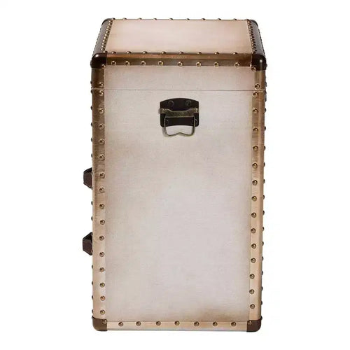 Baxton Studio Agatha Canvas 2 Drawer Storage Cabinet